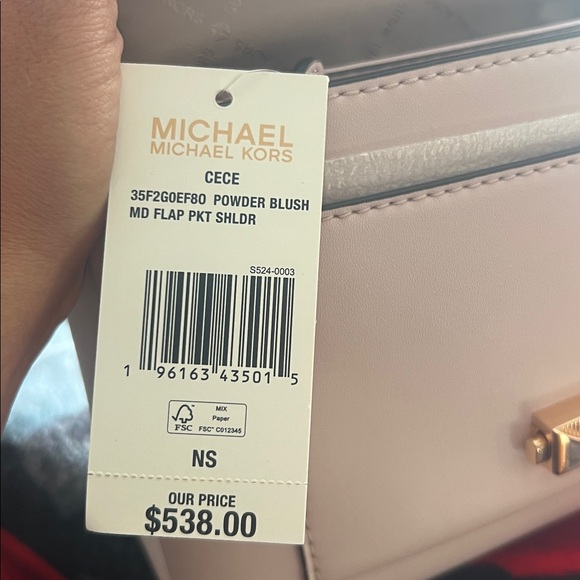 NEW Powder Blush Cece Medium Faux Leather Shoulder Bag Michael Kors - Picture 5 of 7